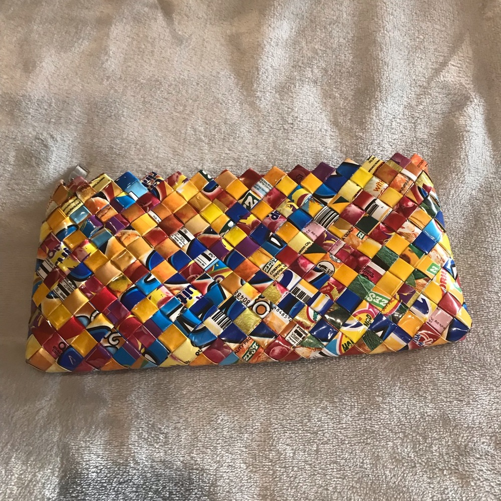 Gum/candy wrapper clutch/purse